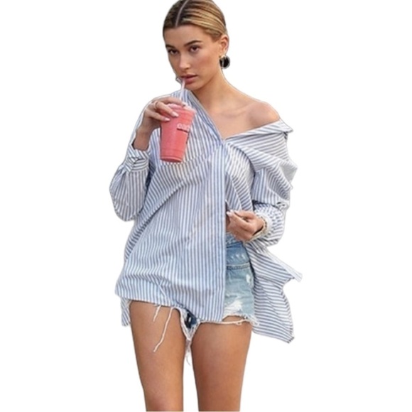 English Factory (Anthropologie) Oversized Cotton Button-up Shirt - Picture 11 of 11